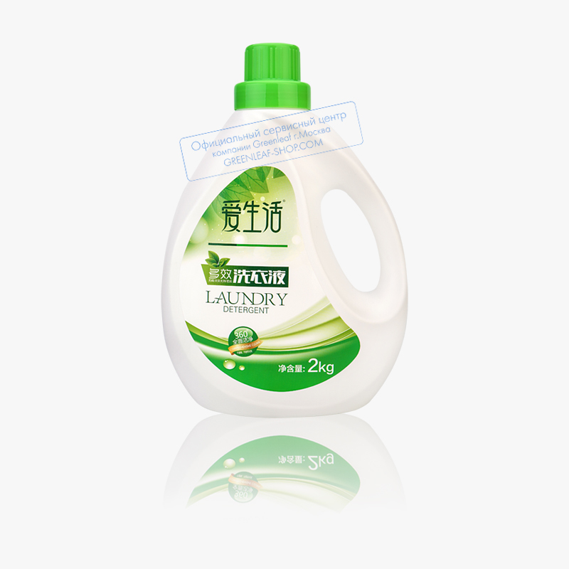 Гель для стирки iLiFE LAUNDRY, светлая бутылка с зелёной крышкой, упаковка 2 кг